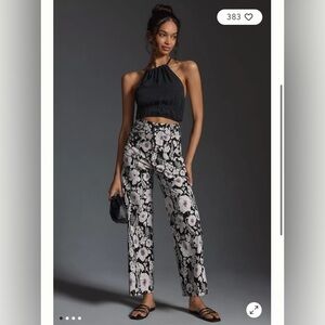 Anthropologie The Colette Cropped Wide-Leg Trousers by Maeve, size 26 Tall